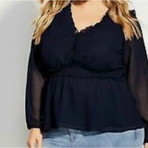 Navy Blue Blouse-Always open to negotiate